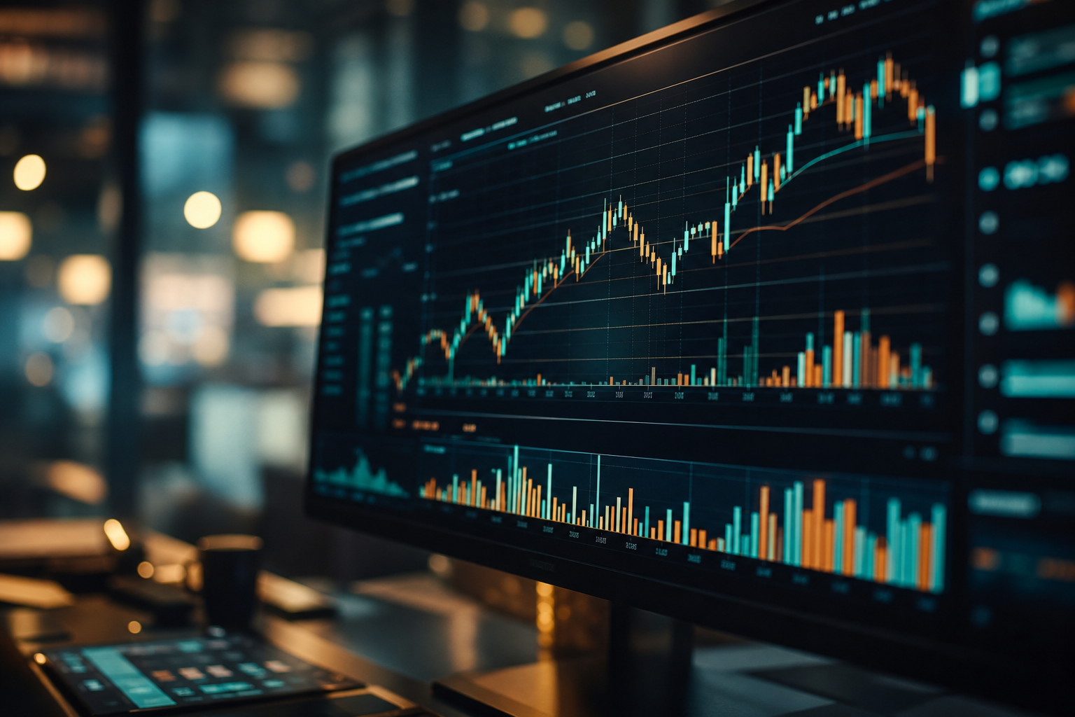 Stock market charts representing StockGame